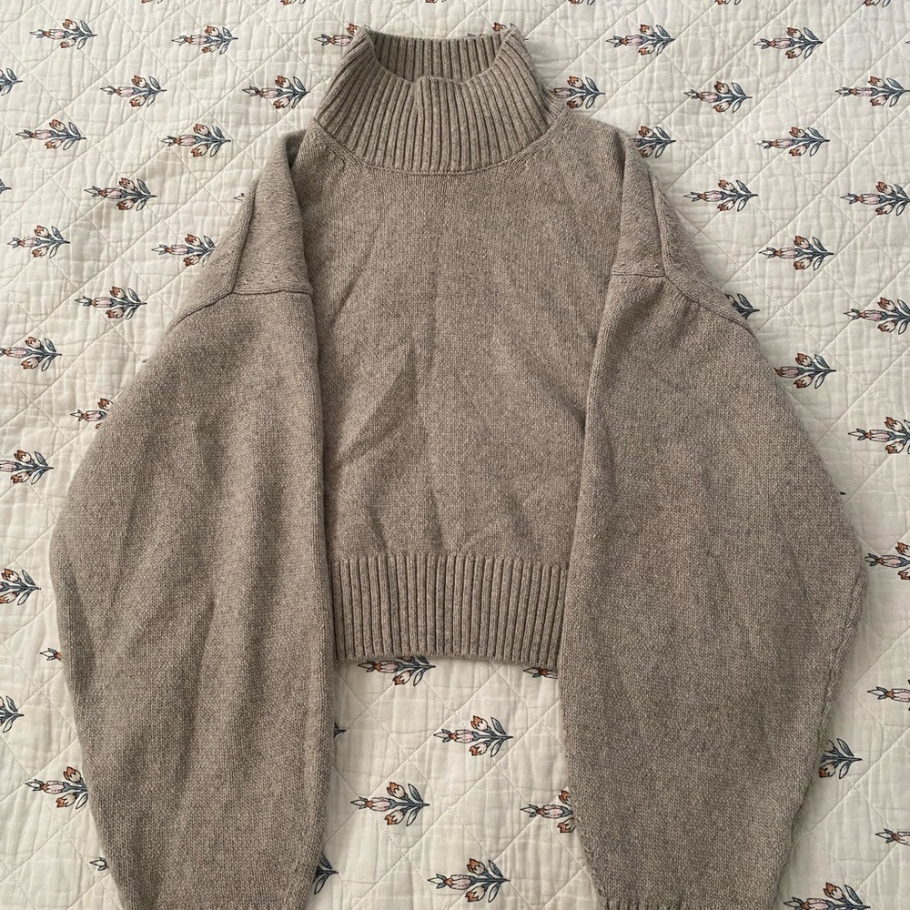 H&M Taupe Turtleneck Sweater